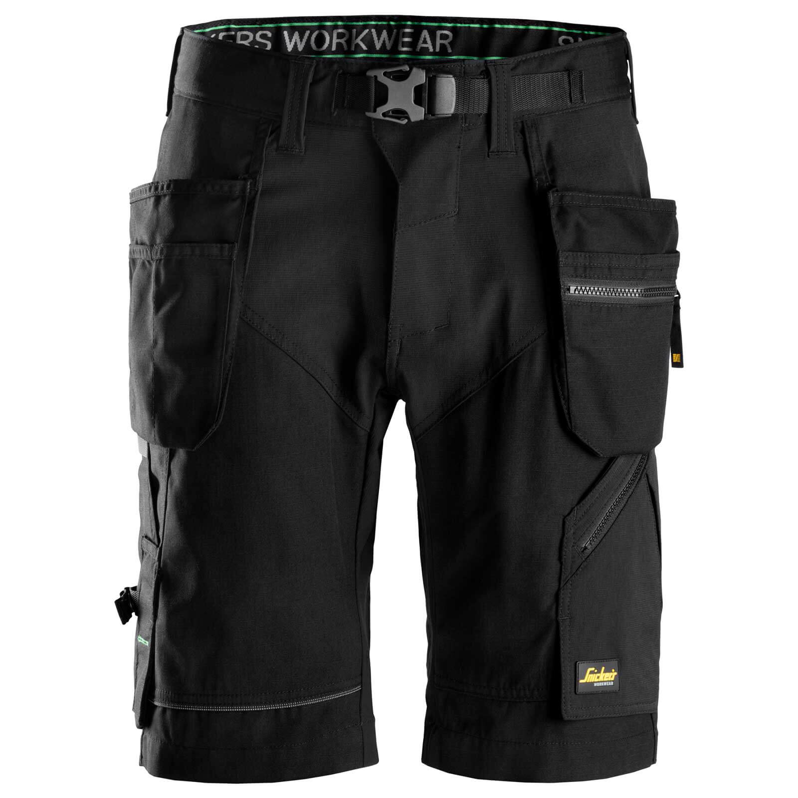 Snickers 6904 FlexiWork Comfort Holster Pocket Shorts Black 30" Price Comparisons | Compare The Build