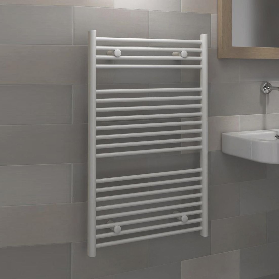 Kudox 323W Electric White Towel Warmer (H)974mm (W)450mm | Compare The Build