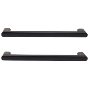 Flat Cabinet Handle Pearl Black 140mm - Pack of 2 | Compare The Build