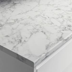 Wickes Laminate Marble Effect Worktop - Marmo Grigio 600mm x 28mm x 3m Price Comparisons | Compare The Build