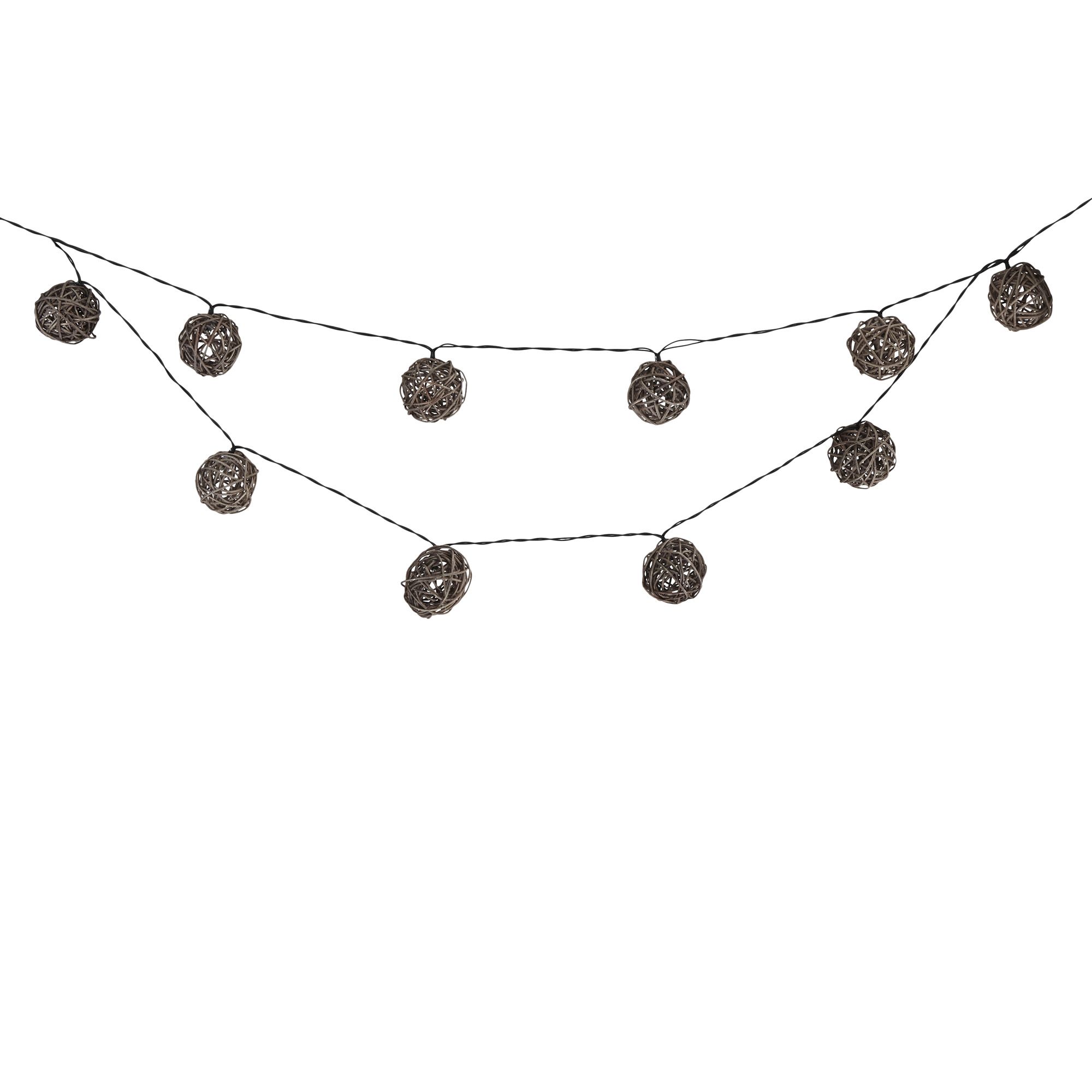 Blooma Bestia Solar Powered Grey 20 Led Ball String Lights | Compare The Build