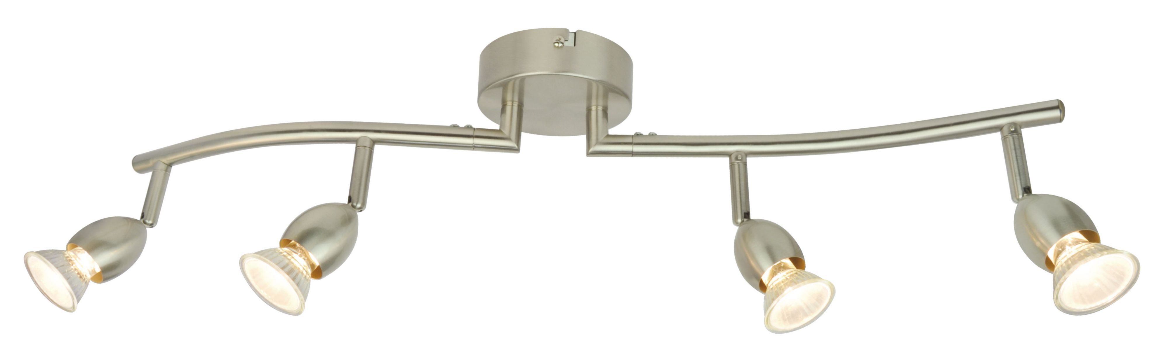 Colours Bellini Curved Satin Chrome Effect 4 Lamp Bar Spotlight Price Comparisons | Compare The Build