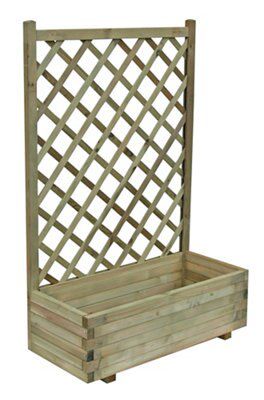 Blooma Grow Your Own Pale Green Wooden Rectangular Planter 90Cm Price Comparisons | Compare The Build