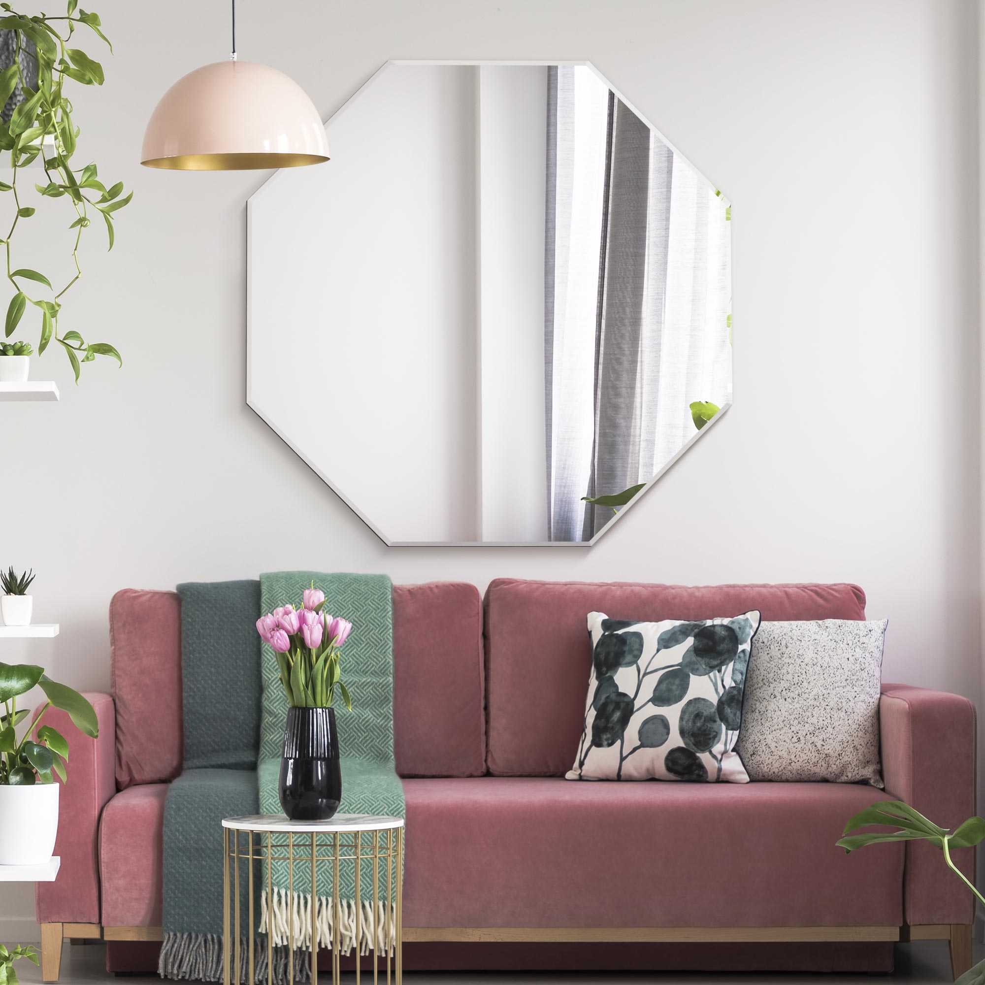 Modern Octagon Wall Mirror Clear Price Comparisons | Compare The Build