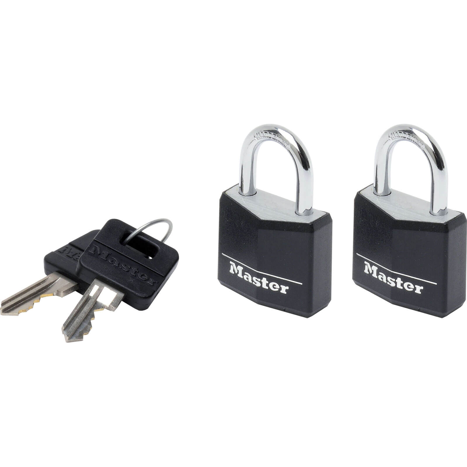 Masterlock Aluminium Vinyl Padlock Pack of 2 Keyed Alike 30mm Black Standard Price Comparisons | Compare The Build
