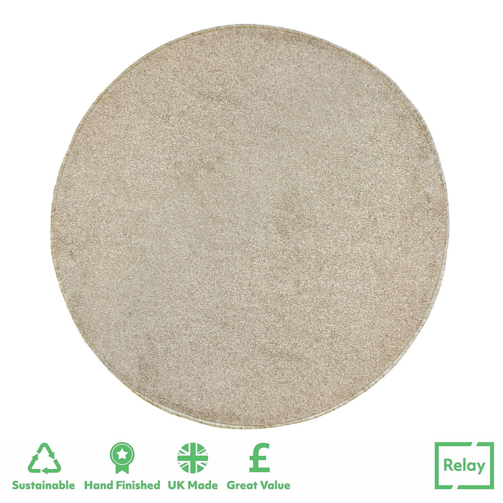 Relay Circular Rug - Natural - 200cm Price Comparisons | Compare The Build