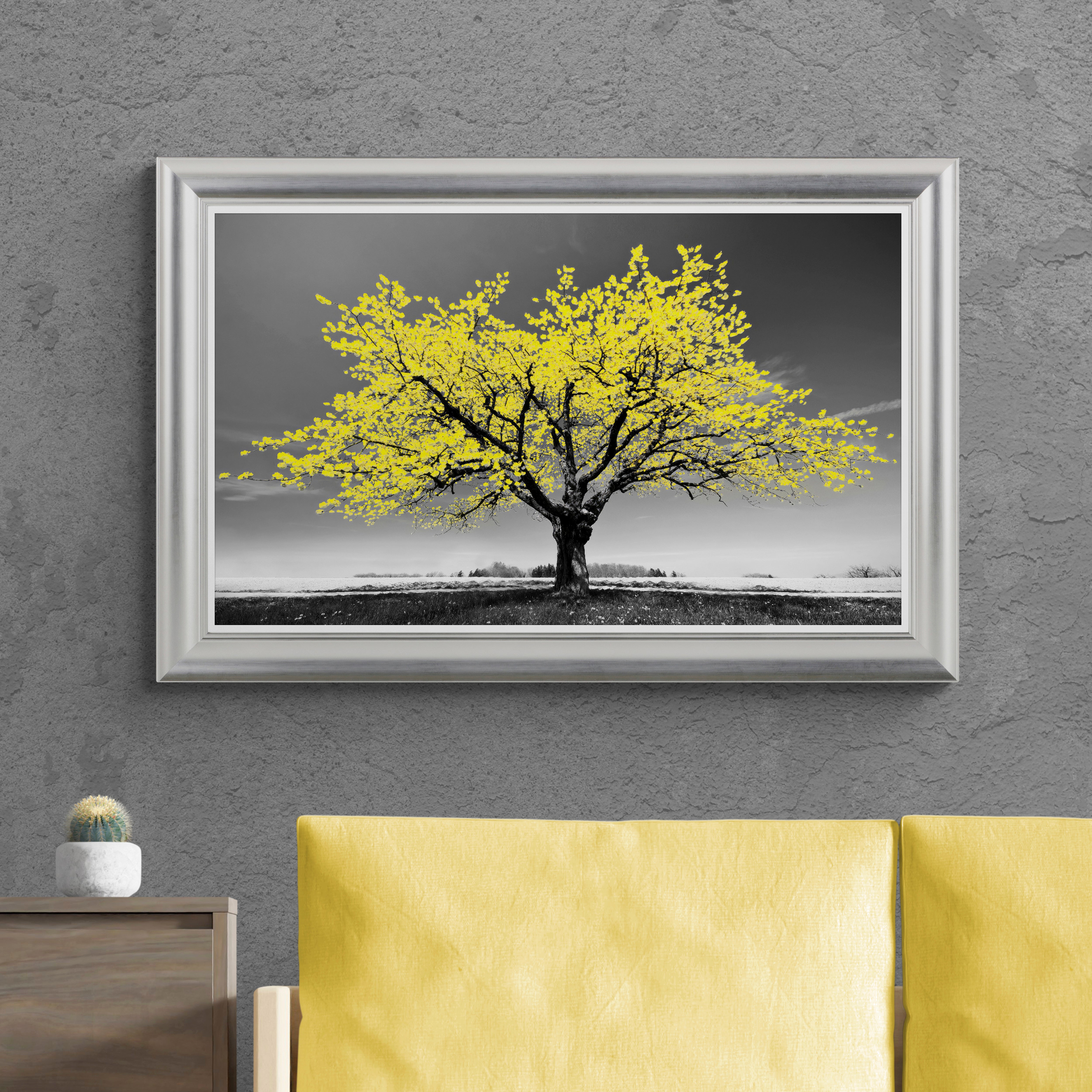 Blossom Tree Yellow by Peter Wey Framed Print Yellow Price Comparisons | Compare The Build