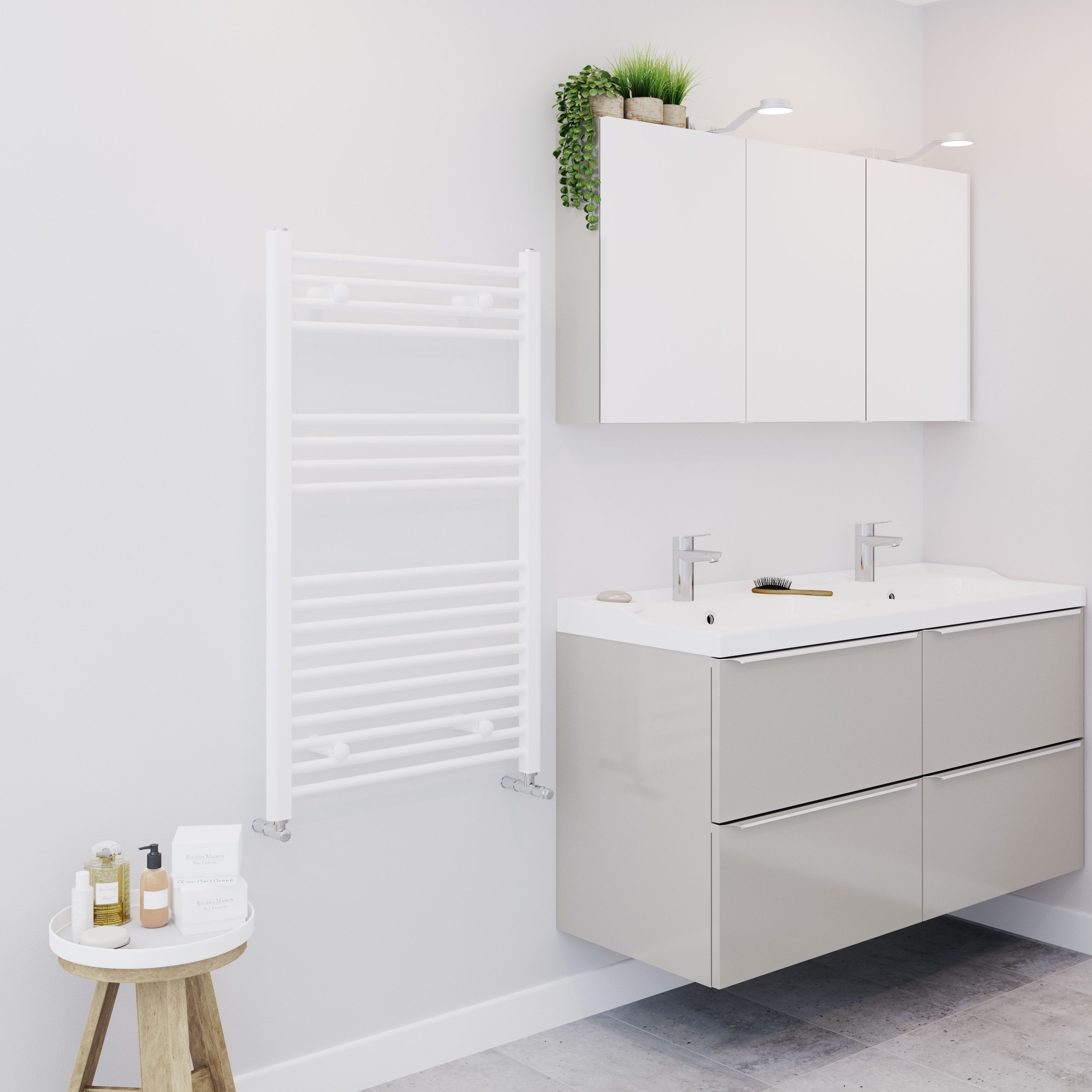 Blyss 516W Flat Electric White Towel Warmer (H)1000mm (W)600mm Price Comparisons | Compare The Build