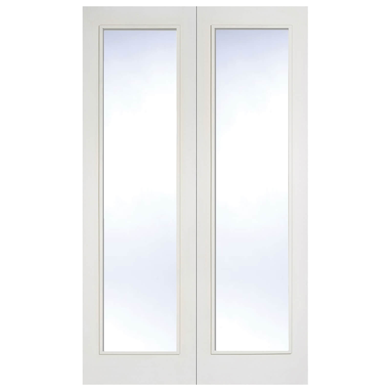 Pattern 20 Internal Glazed Primed White 1 Lite Pair Doors - 1524 x 1981mm Price Comparisons | Compare The Build