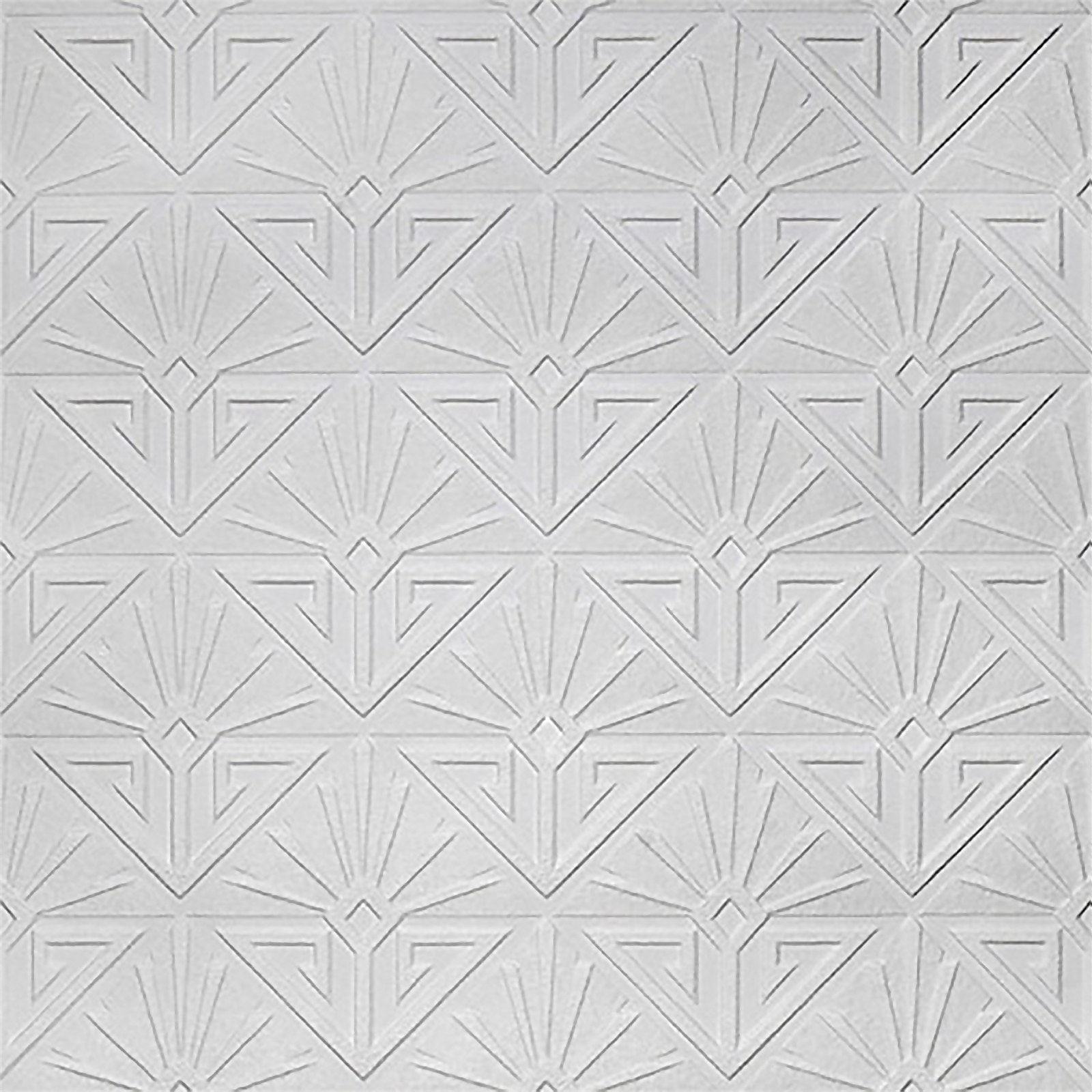 Retford Anaglypta Luxury Vinyl White Art Deco Textured Wallpaper | Compare The Build