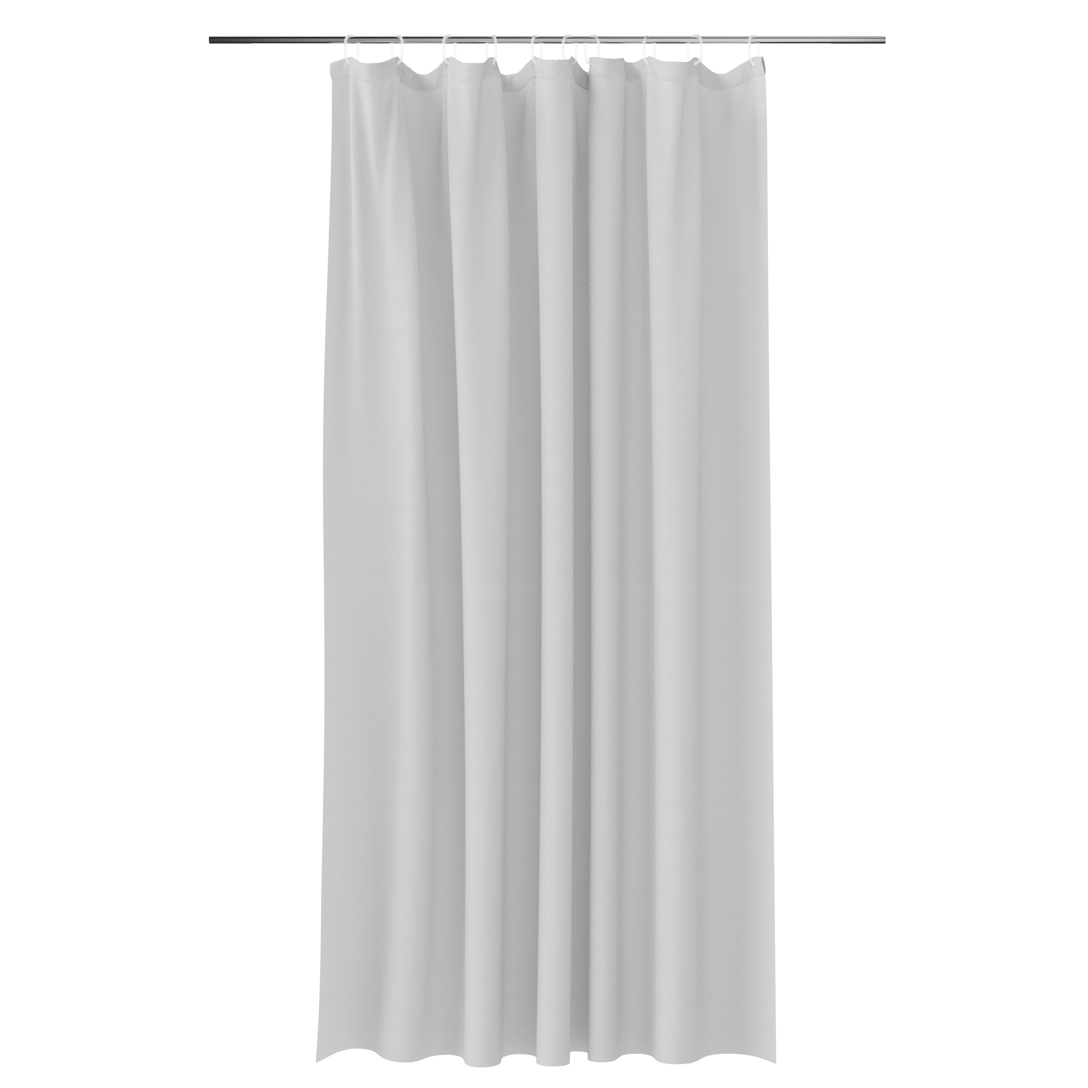 GoodHome Kina High Rise Grey Plain Shower Curtain (L)1800mm Price Comparisons | Compare The Build