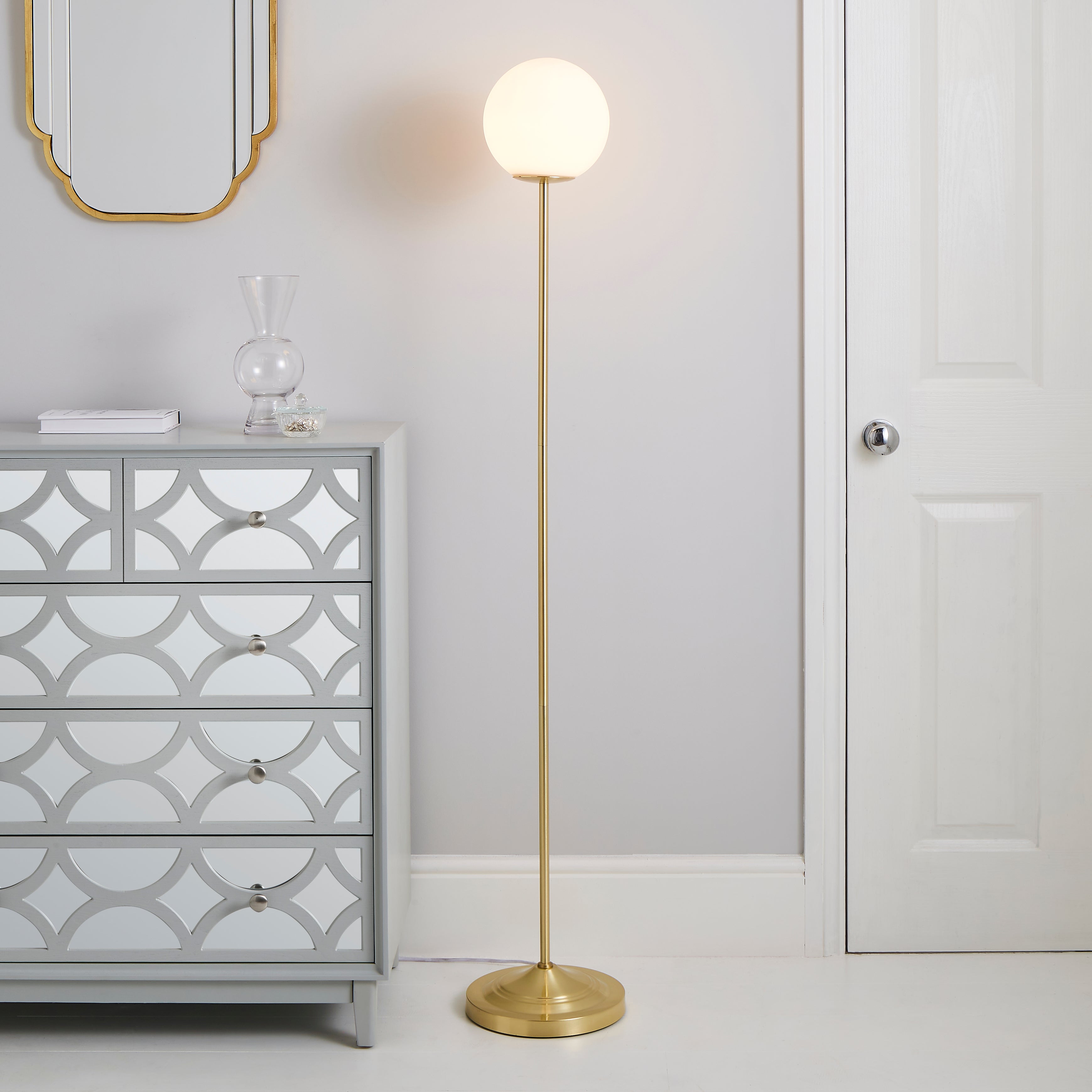 Gigi 1 Light Floor Lamp Gold Price Comparisons | Compare The Build