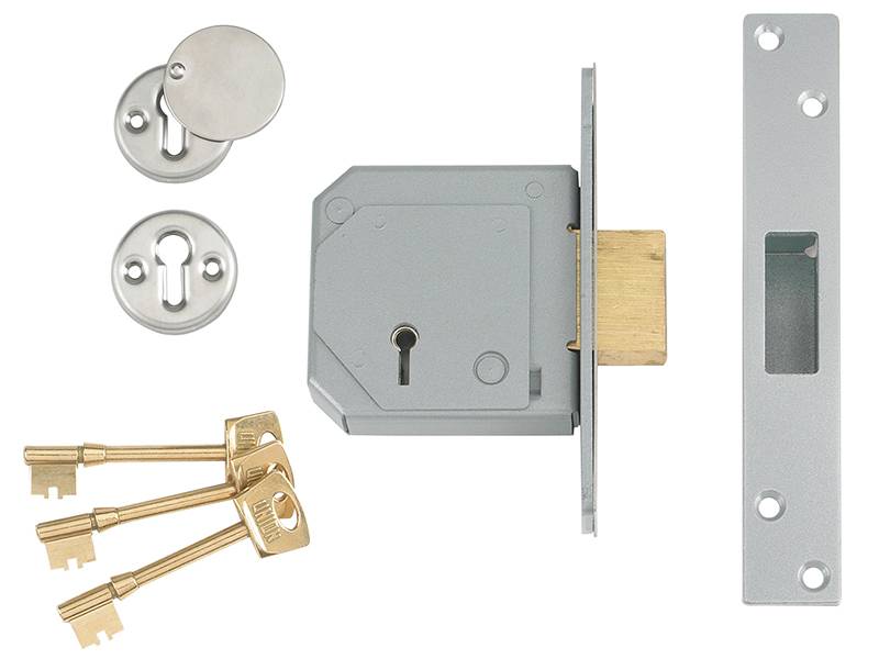 UNION UNNV3G114B80 3G114E 5 Lever Mortice Deadlock C-Series 80mm 3in Satin Brass Price Comparisons | Compare The Build