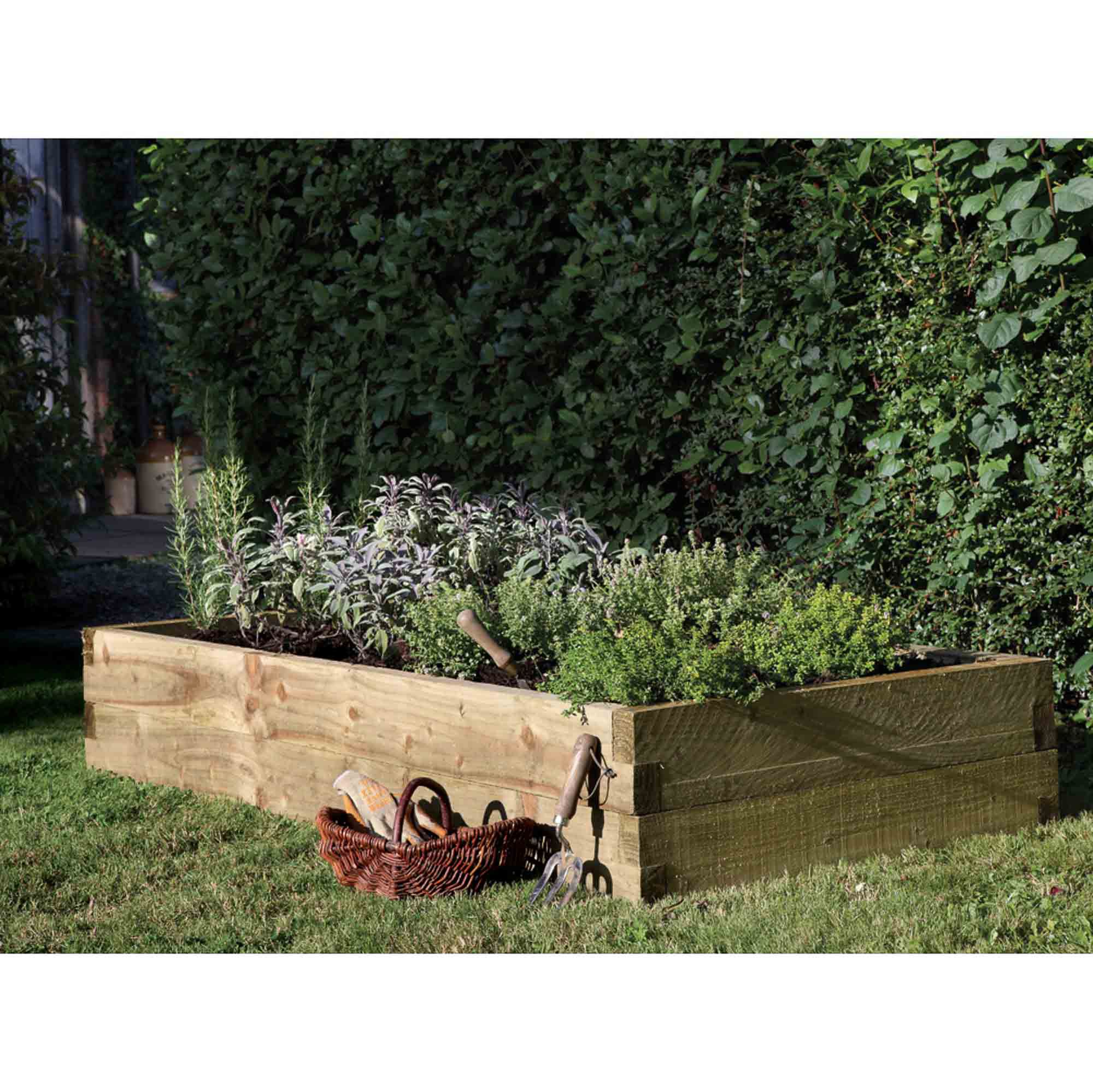 Forest Garden 28 X 180 X 90 Wood Raised Bed Kit Price Comparisons | Compare The Build