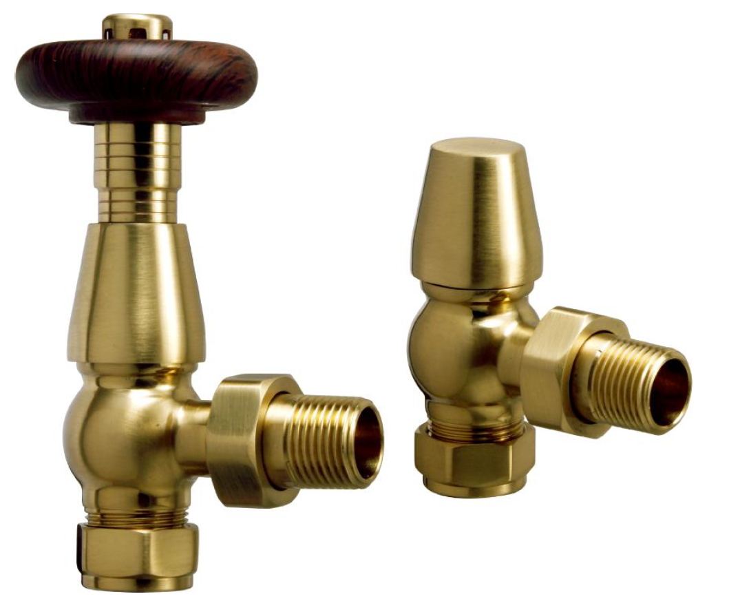 Radvalves UK Thermostatic Valves, Chelsea, Brushed Brass Angled Price Comparisons | Compare The Build