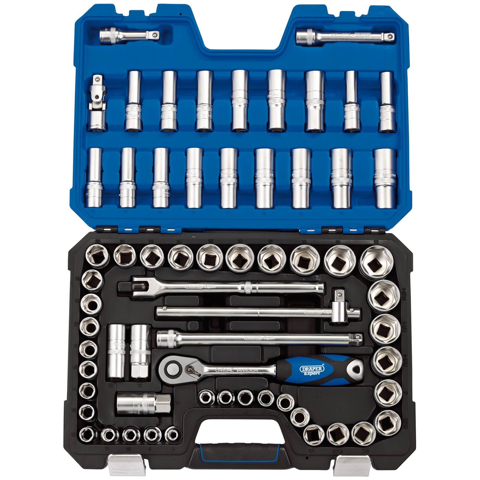 Draper 63 Piece 1/2" Drive Hex Socket Set Metric and Imperial 1/2" Price Comparisons | Compare The Build