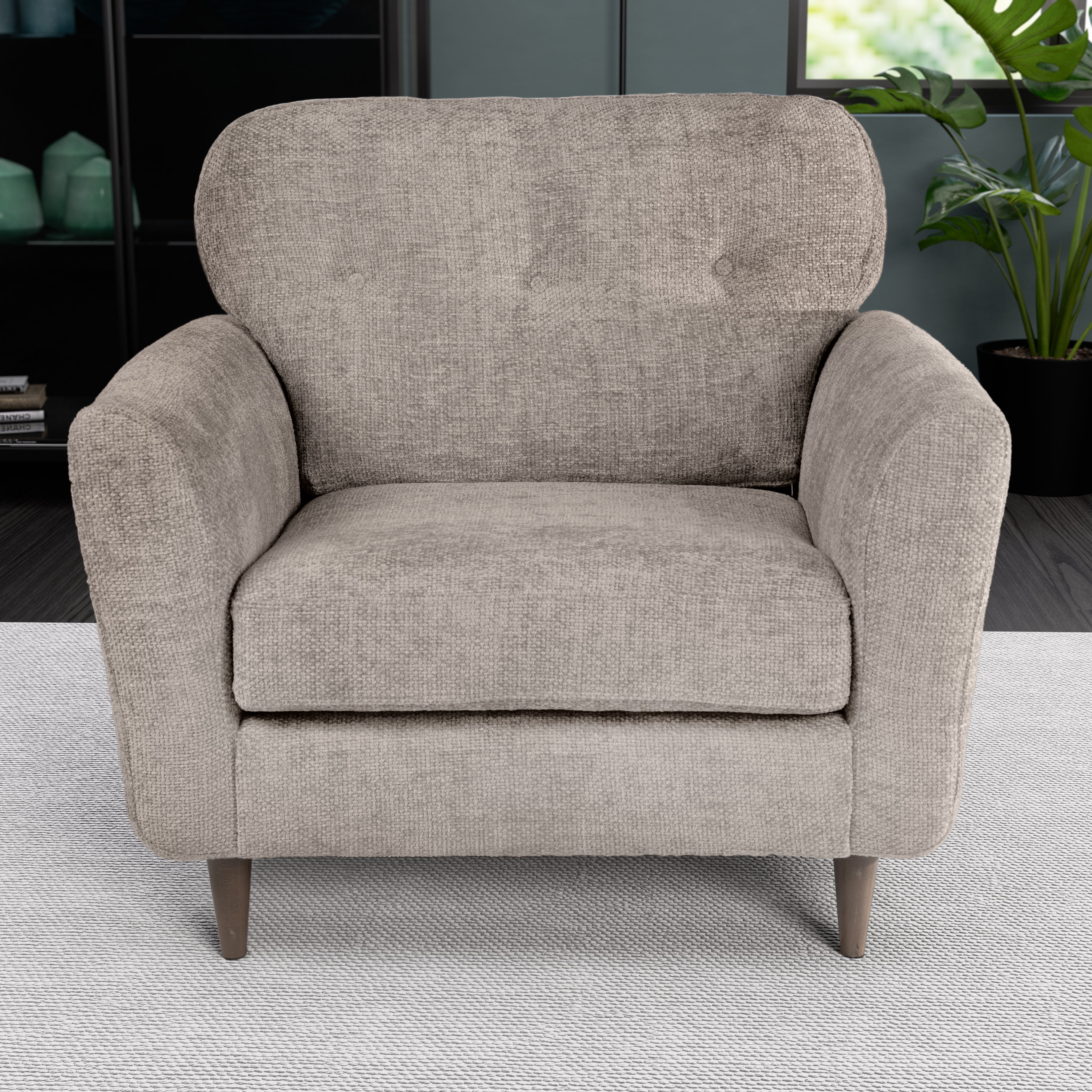 Sven Chunky Chenille Snuggle Chair Mushroom Price Comparisons | Compare The Build