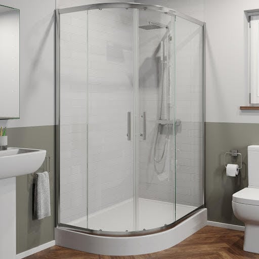 Luxura Offset Quadrant Shower Enclosure 1200 x 900mm with Easy Plumb Tray (LeftEntry) - 6mm Price Comparisons | Compare The Build