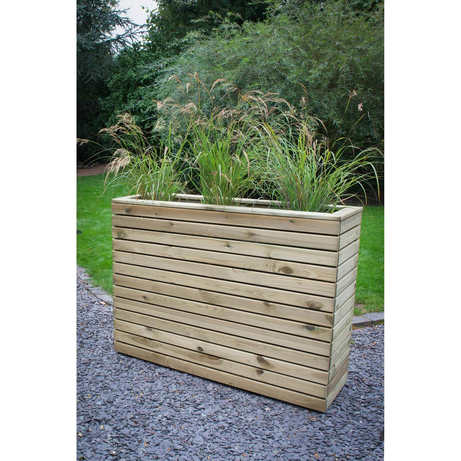 Forest Garden Linear Wooden Rectangular Planter 120Cm Price Comparisons | Compare The Build