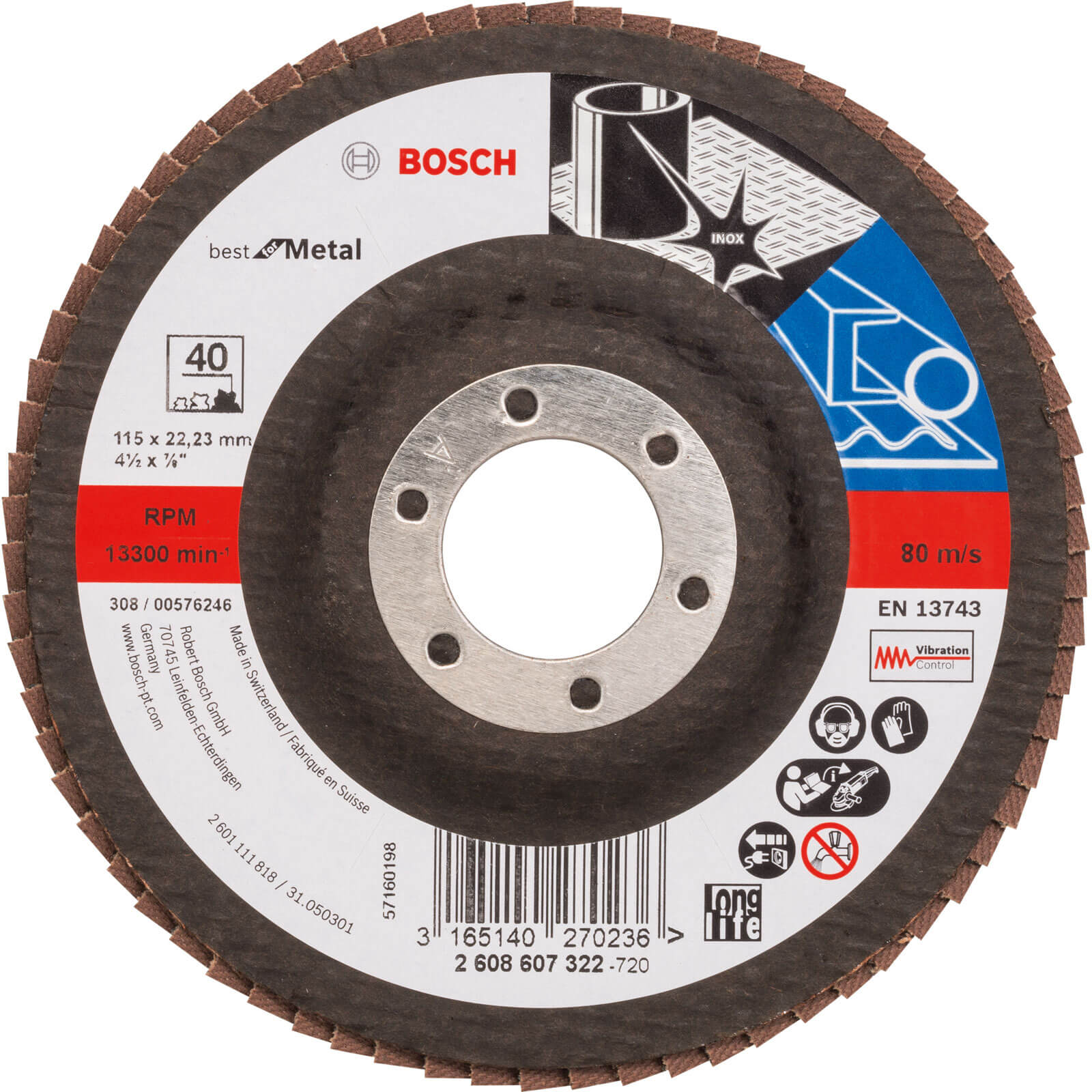 Bosch X571 Best for Metal Straight Flap Disc 115mm 40g Pack of 1 Price Comparisons | Compare The Build