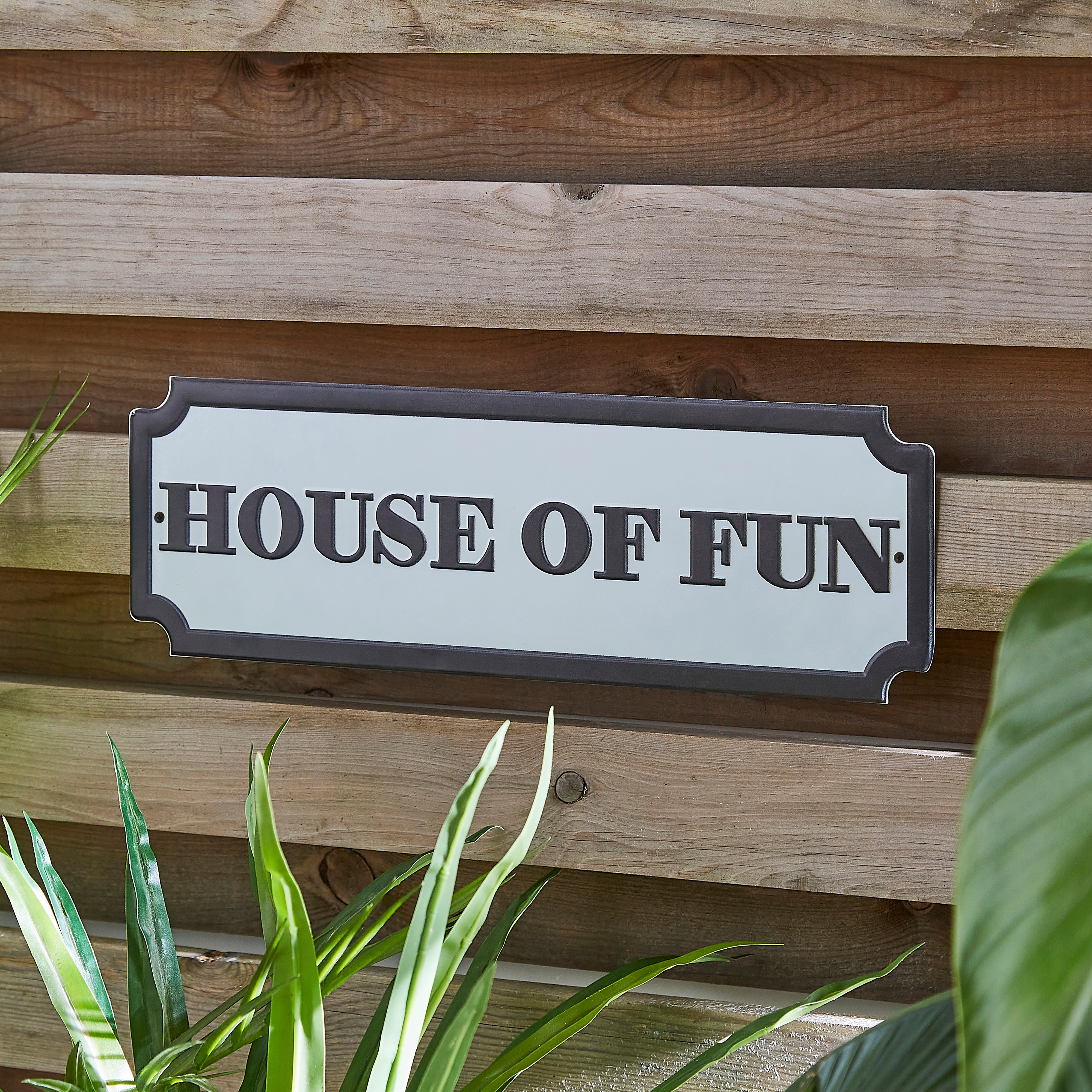 Indoor Outdoor House of Fun Metal Plaque MultiColoured Price Comparisons | Compare The Build