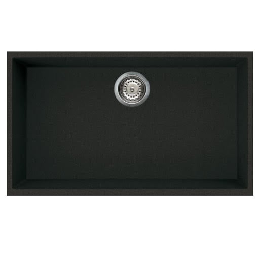 Reginox Elleci Quadra130 Black Granite Undermount Single Bowl Kitchen Sink with Waste Included | Compare The Build