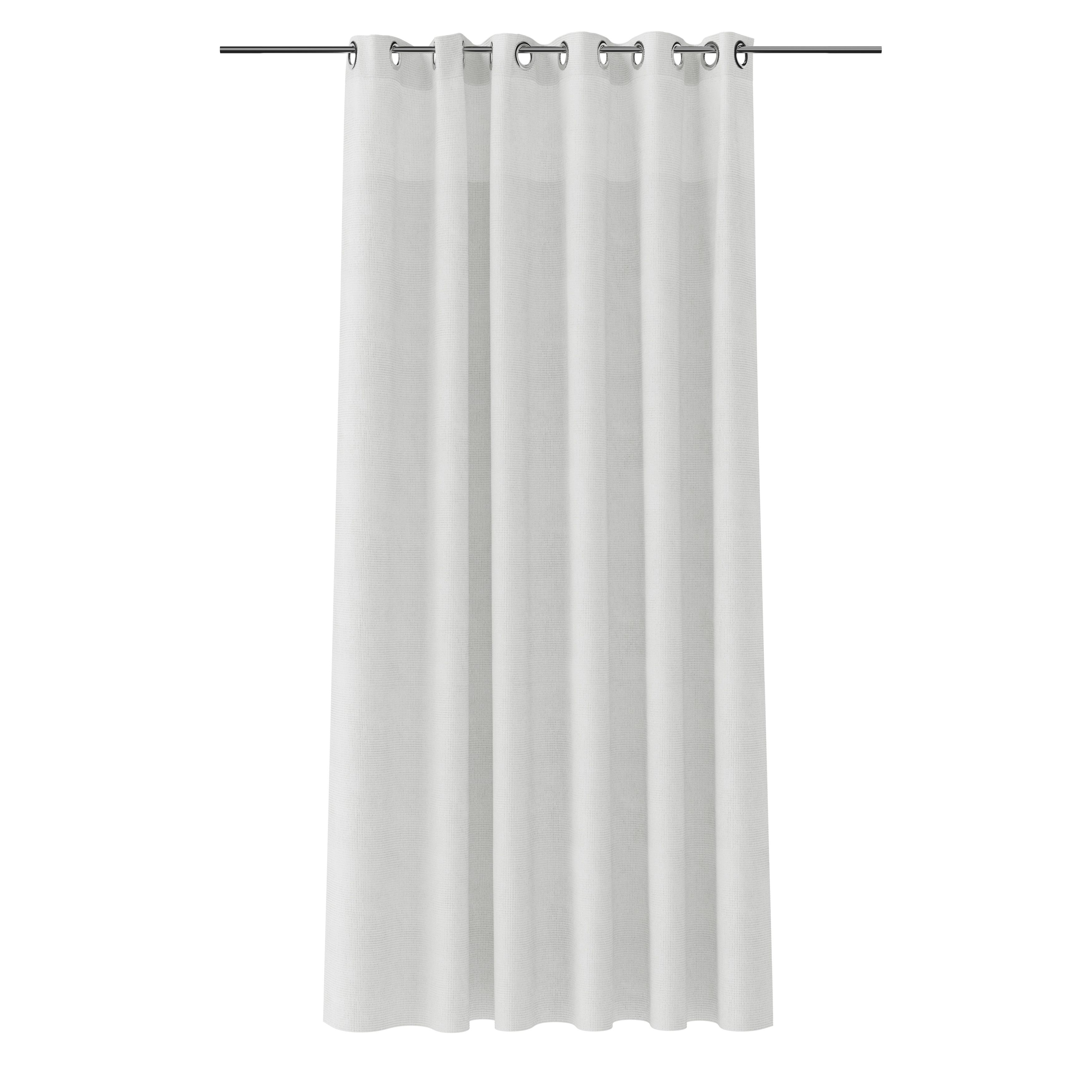 GoodHome Galene White Waffle Effect Shower Curtain (L)1800mm Price Comparisons | Compare The Build