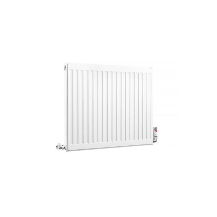 Kartell K-Rad Compact Horizontal Radiator, White, 600mm x 700mm - Single Panel, Single Convector | Compare The Build