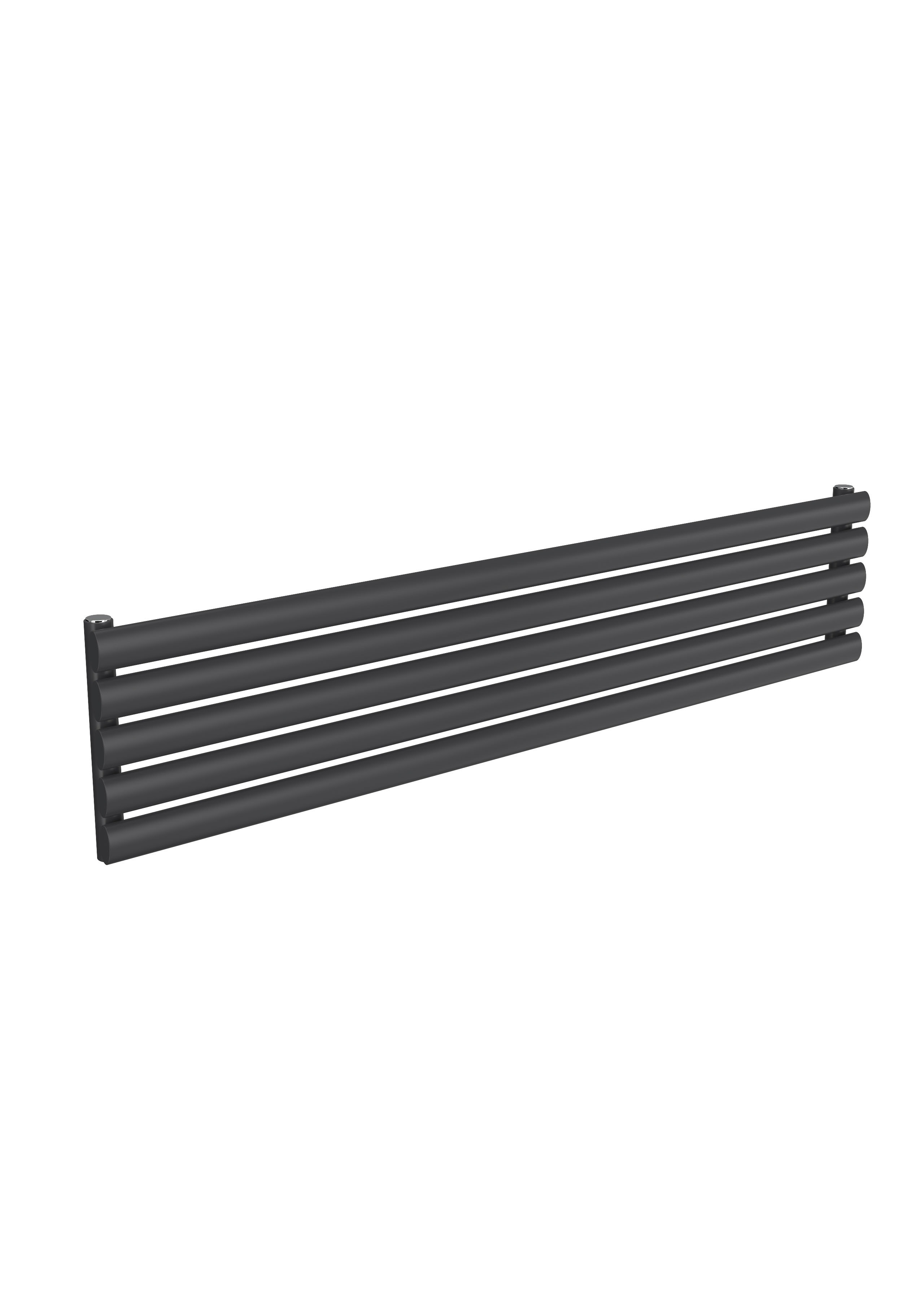 Reina Nevah Horizontal Designer Radiator, Anthracite, 295mm x 1400mm Price Comparisons | Compare The Build