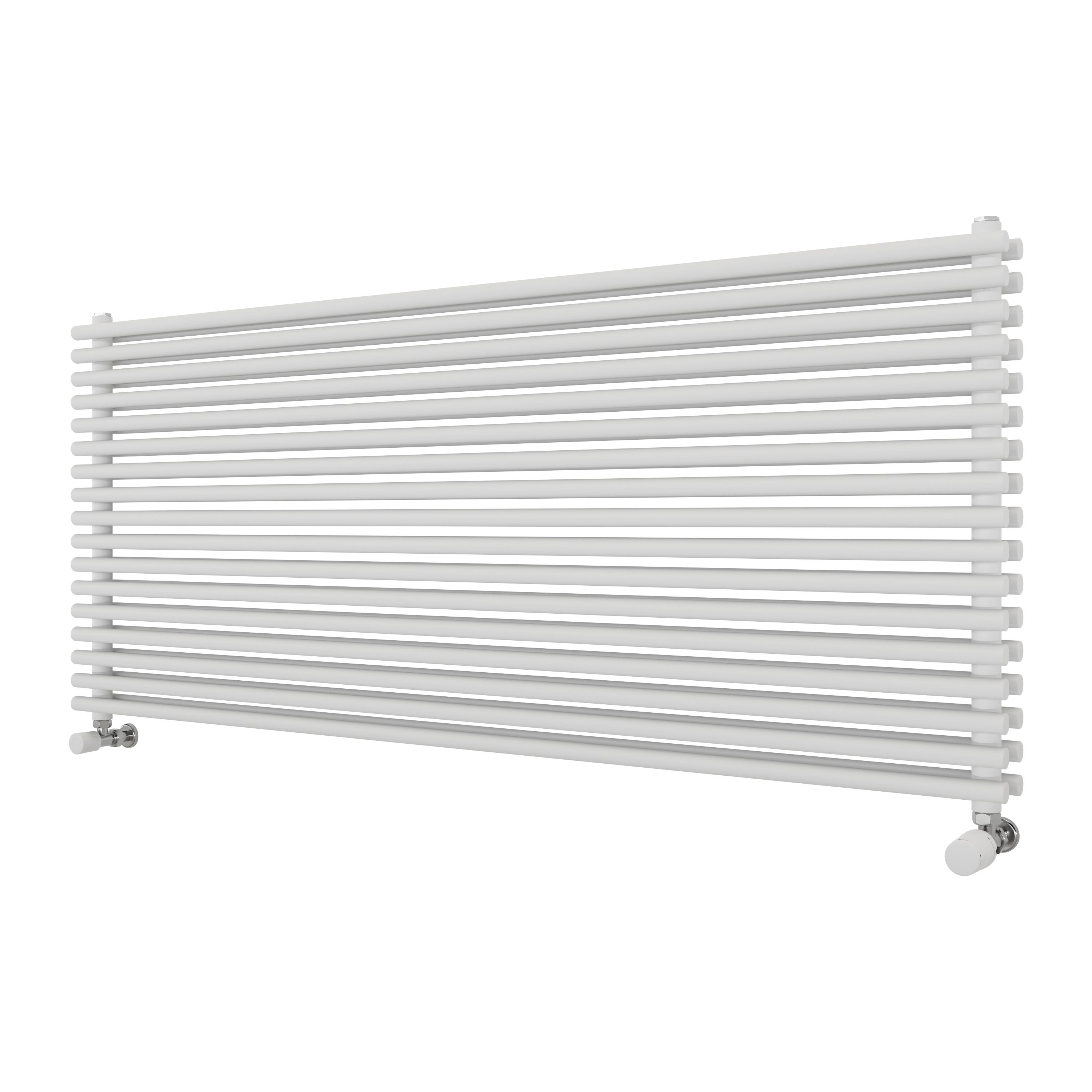 Ximax Gamba Duplex Satin White Horizontal Designer Radiator, (W)1400mm X (H)610mm Price Comparisons | Compare The Build