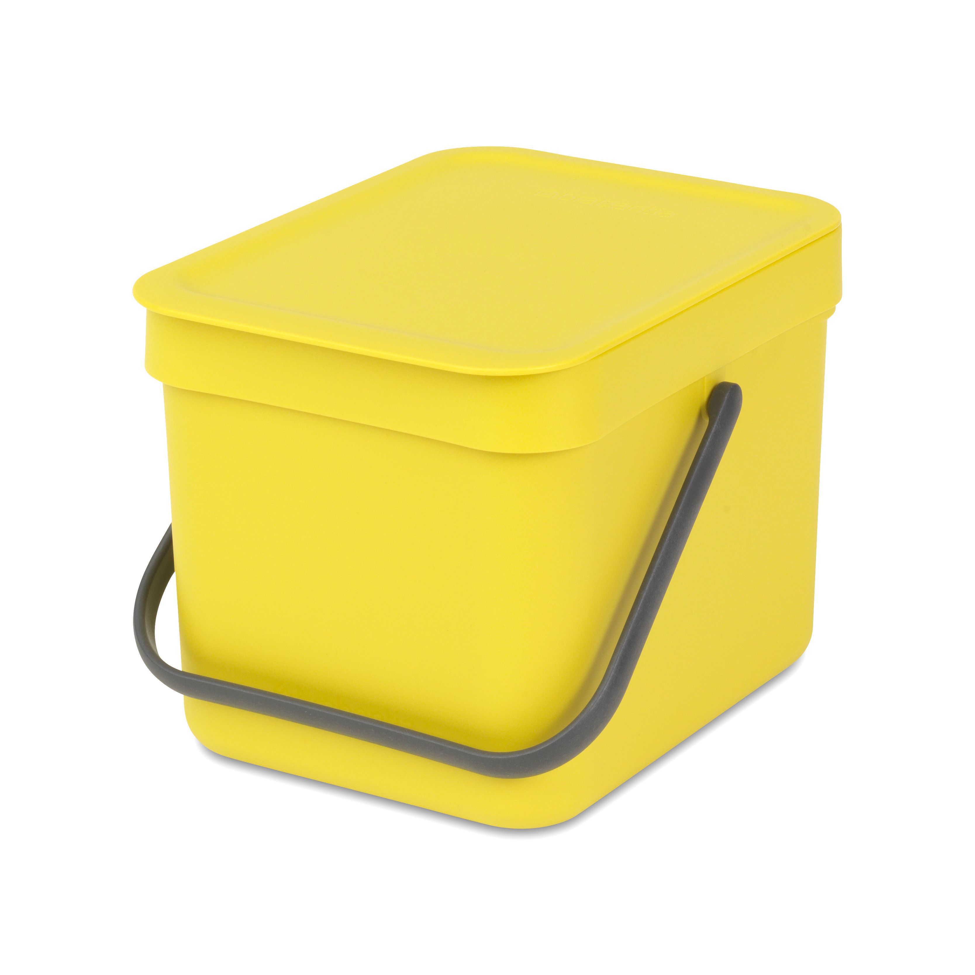 Brabantia Sort & Go Yellow Plastic Square Kitchen Bin, 6L Price Comparisons | Compare The Build