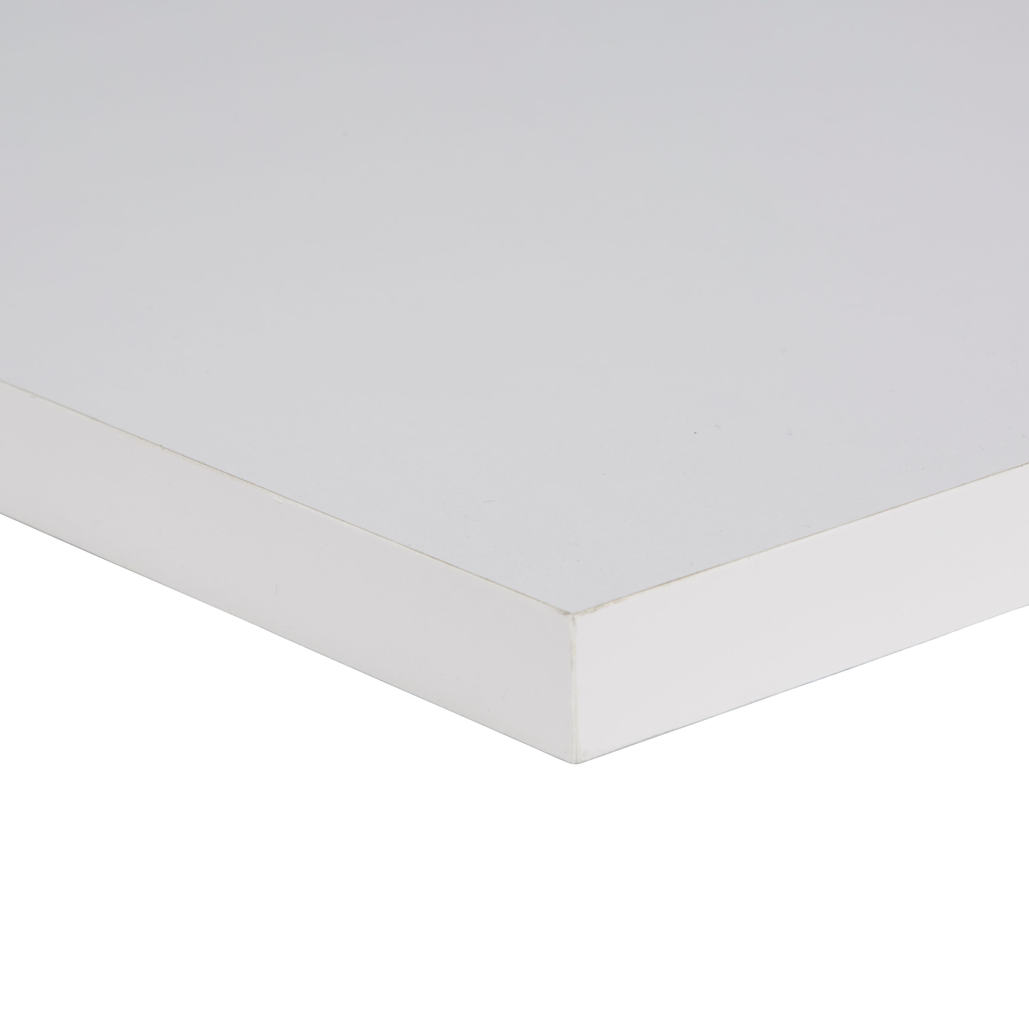 Gloss White Fully Edged Chipboard Furniture Board, (L)0.8M (W)200mm (T)18mm Price Comparisons | Compare The Build