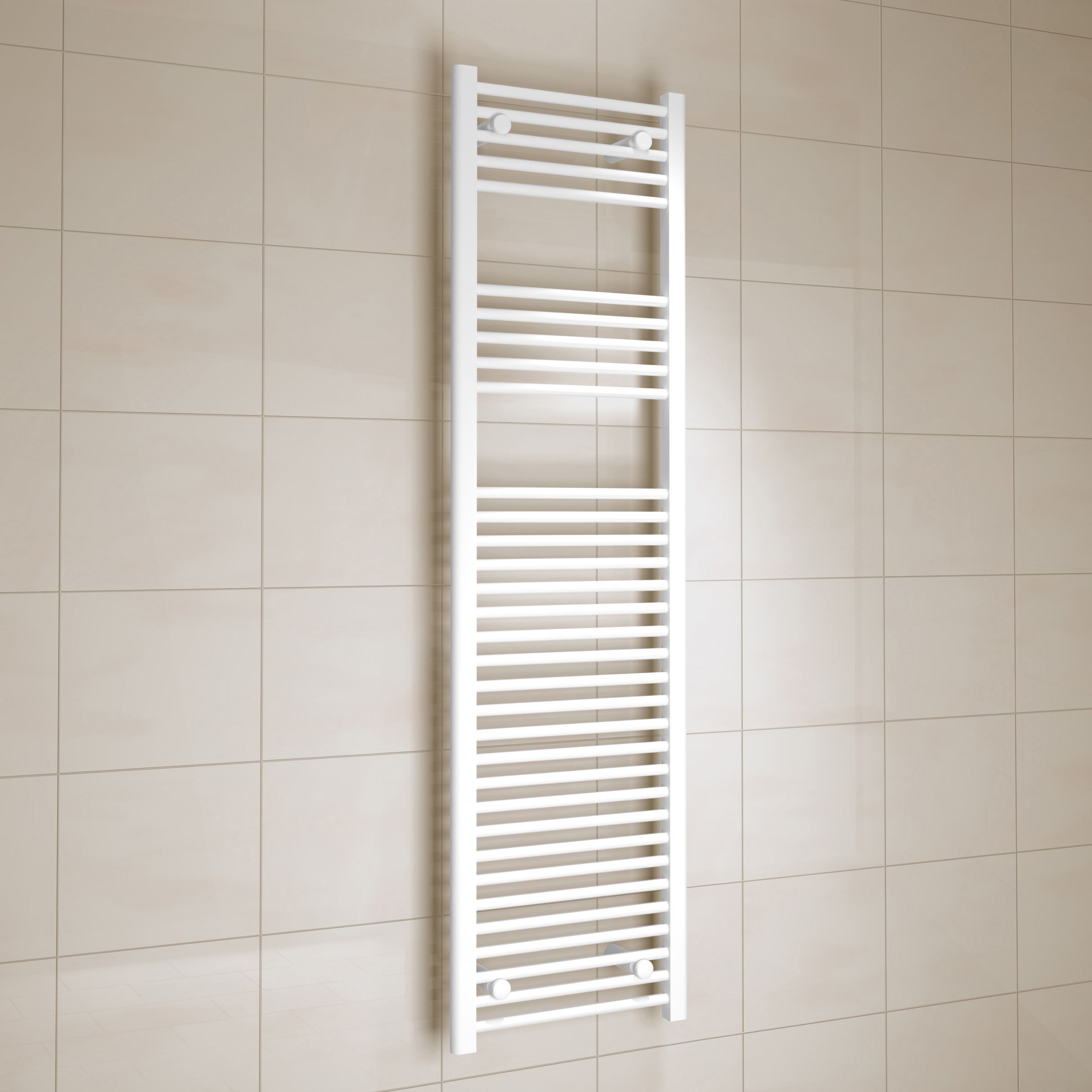 Kudox 637W White Towel Warmer (H)1600mm (W)450mm Price Comparisons | Compare The Build