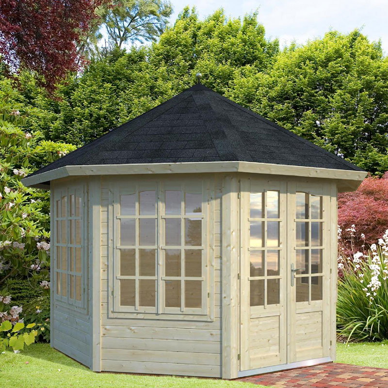 Palmako Veronica 3.4m x 3.4m Log Cabin (34mm) - 4 Windows Price Comparisons | Compare The Build