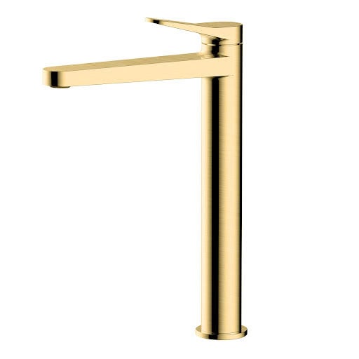 RAK Petit Round High Rise Basin Mixer Tap - Brushed Gold Price Comparisons | Compare The Build