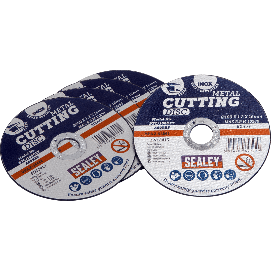 Sealey Metal Cutting Disc 100mm 1.2mm Pack of 100 | Compare The Build