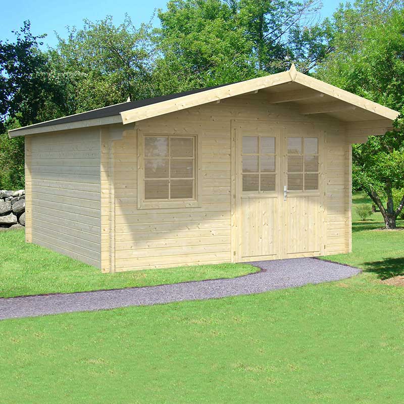 Palmako Britta 4.2m x 4.2m Log Cabin Garden Building (40mm) Price Comparisons | Compare The Build