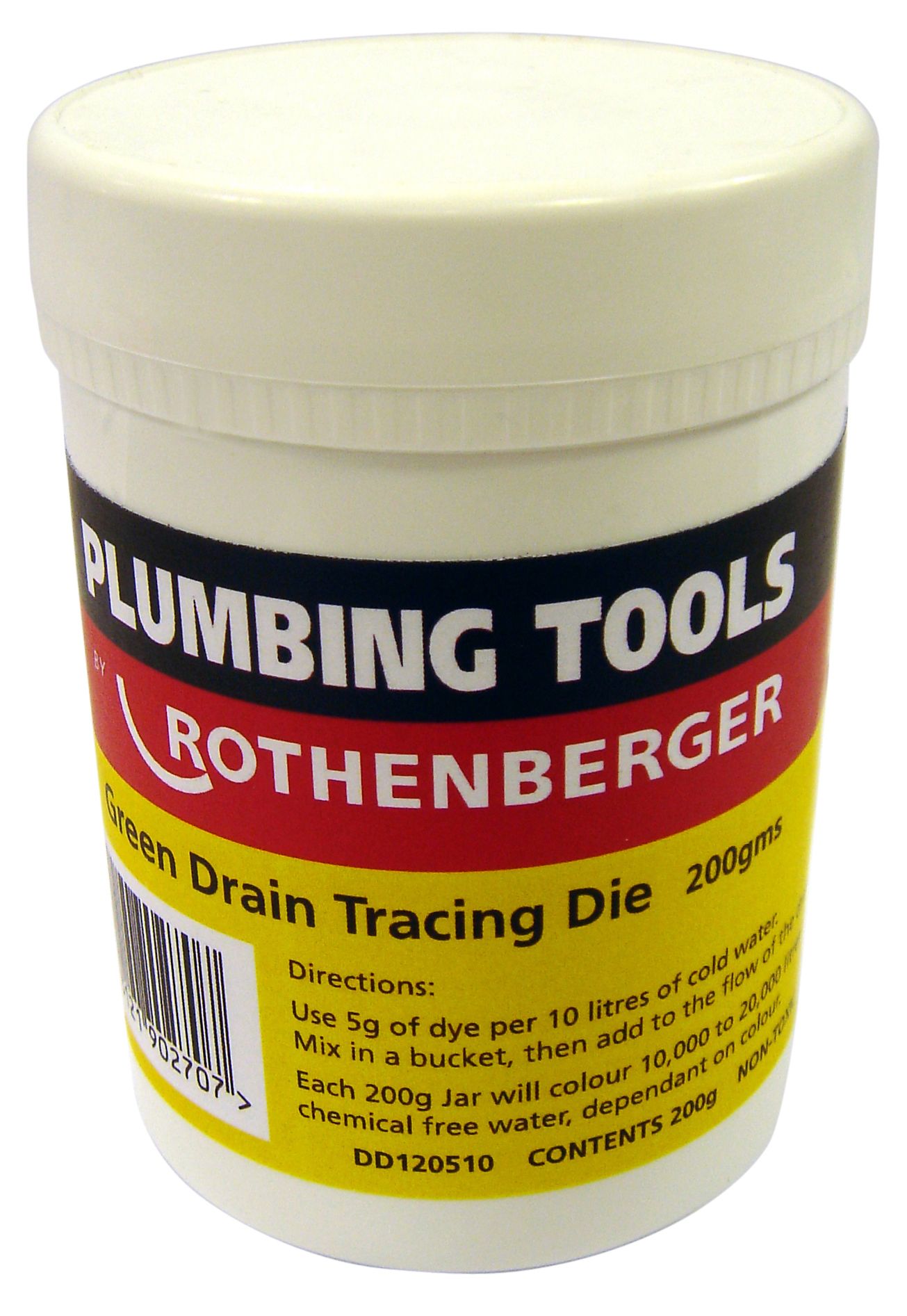 Rothenberger White Drain Tracing Dye, 200G Price Comparisons | Compare The Build