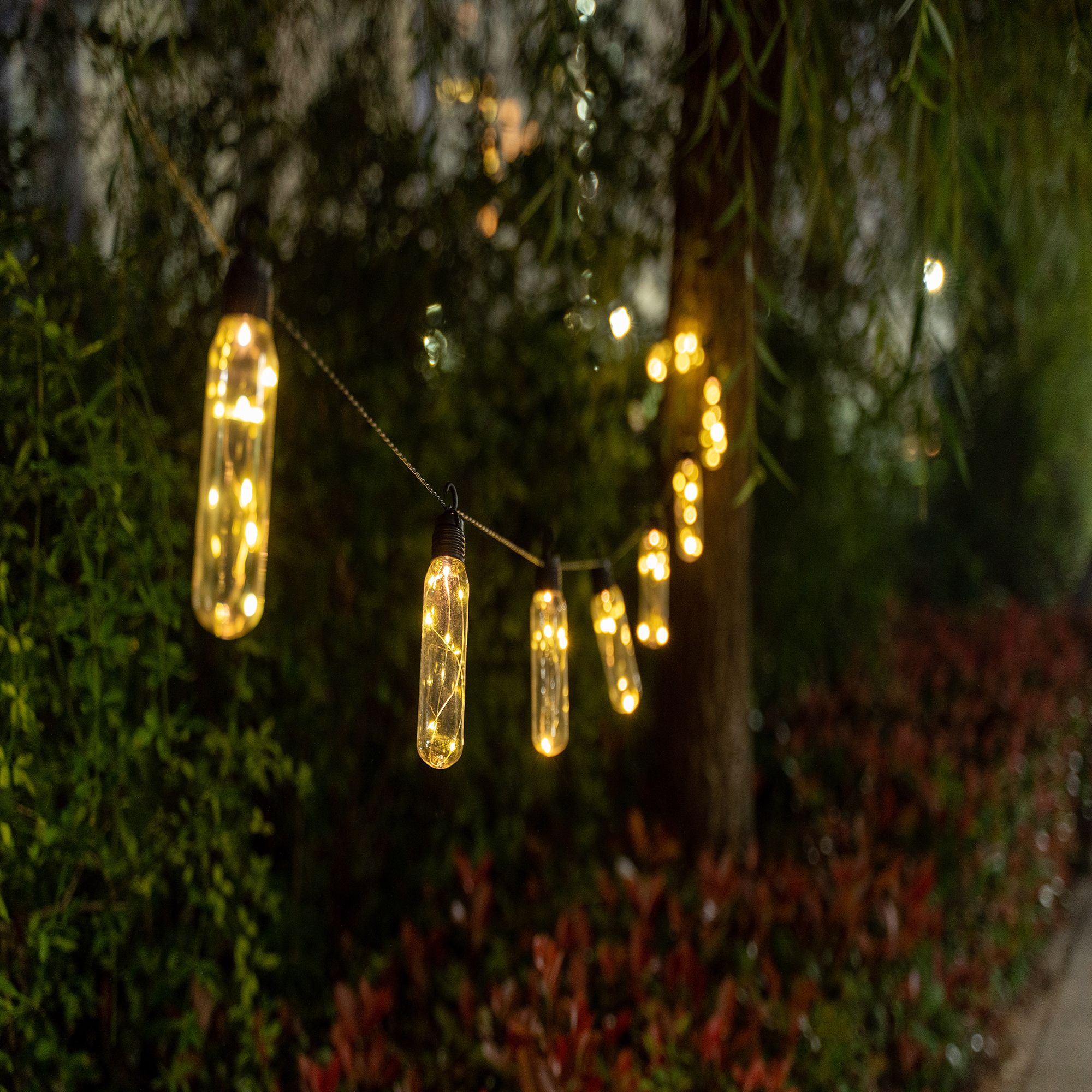 Alvares Bottle Solar-Powered Warm White 10 Integrated Led Outdoor String Lights | Compare The Build