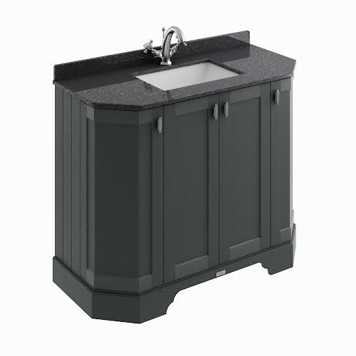 BC Designs Victrion Freestanding Traditional Angled Vanity Unit & Black Basin 1000mm - Dark Grey Price Comparisons | Compare The Build