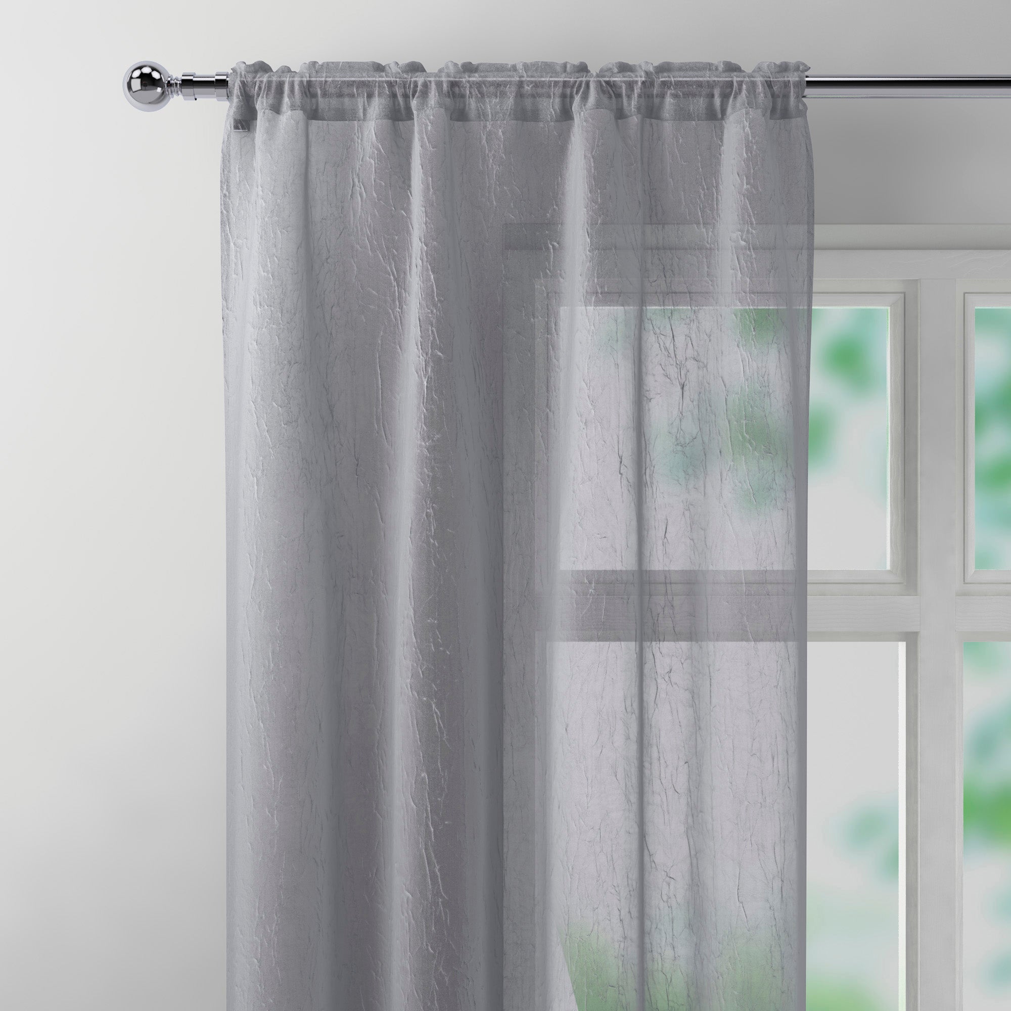 Crushed Grey Slot Top Single Voile Panel Grey Price Comparisons | Compare The Build