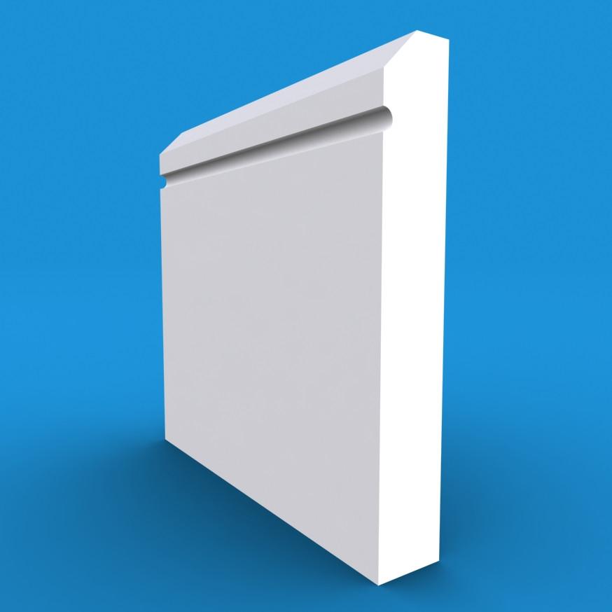 Edge C Grooved MDF White Primed Skirting Board 4200mm x 95mm x 18mm Price Comparisons | Compare The Build