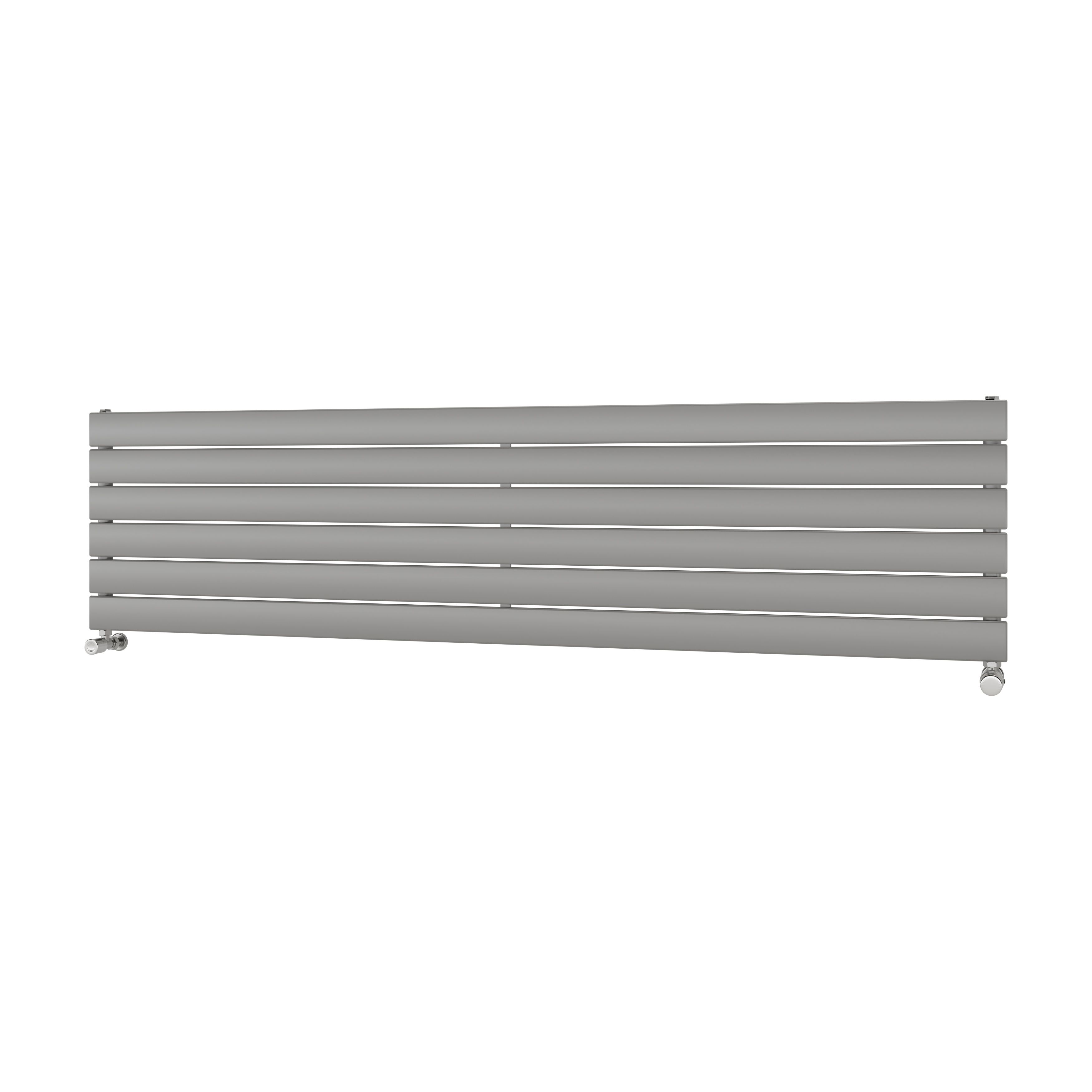 Ximax Vertirad Satin Silver Effect Horizontal Designer Panel Radiator, (W)1800mm X (H)445mm Price Comparisons | Compare The Build