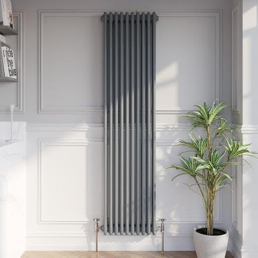 Park Lane Traditional Vertical Colosseum Triple Bar Column Radiator Anthracite - 1800 x 470mm Price Comparisons | Compare The Build