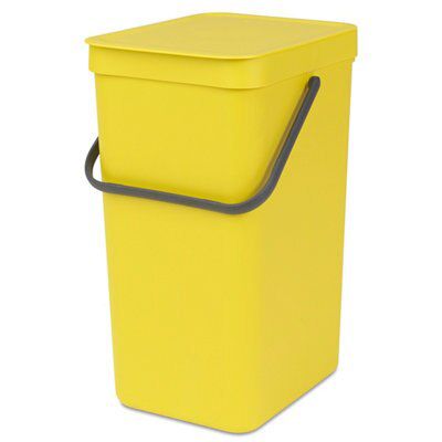 Brabantia Sort & Go Yellow Plastic Rectangular Kitchen Bin, 16L Price Comparisons | Compare The Build