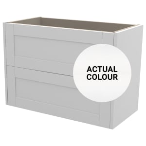 Duarti By Calypso Highwood 800mm Slimline 2 Drawer Wall Hung Vanity Unit - Matt White Price Comparisons | Compare The Build