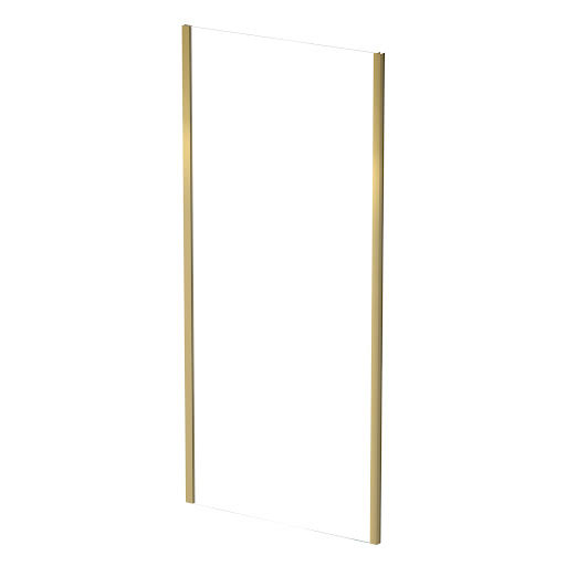 Luxura Side Panel 900mm - 6mm Brushed Brass | Compare The Build