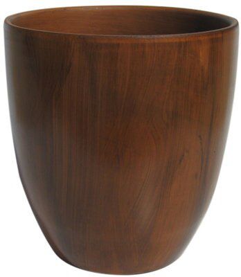 Merina Glazed Dark Brown Wood Effect Ceramic Plant Pot (Dia)28Cm Price Comparisons | Compare The Build