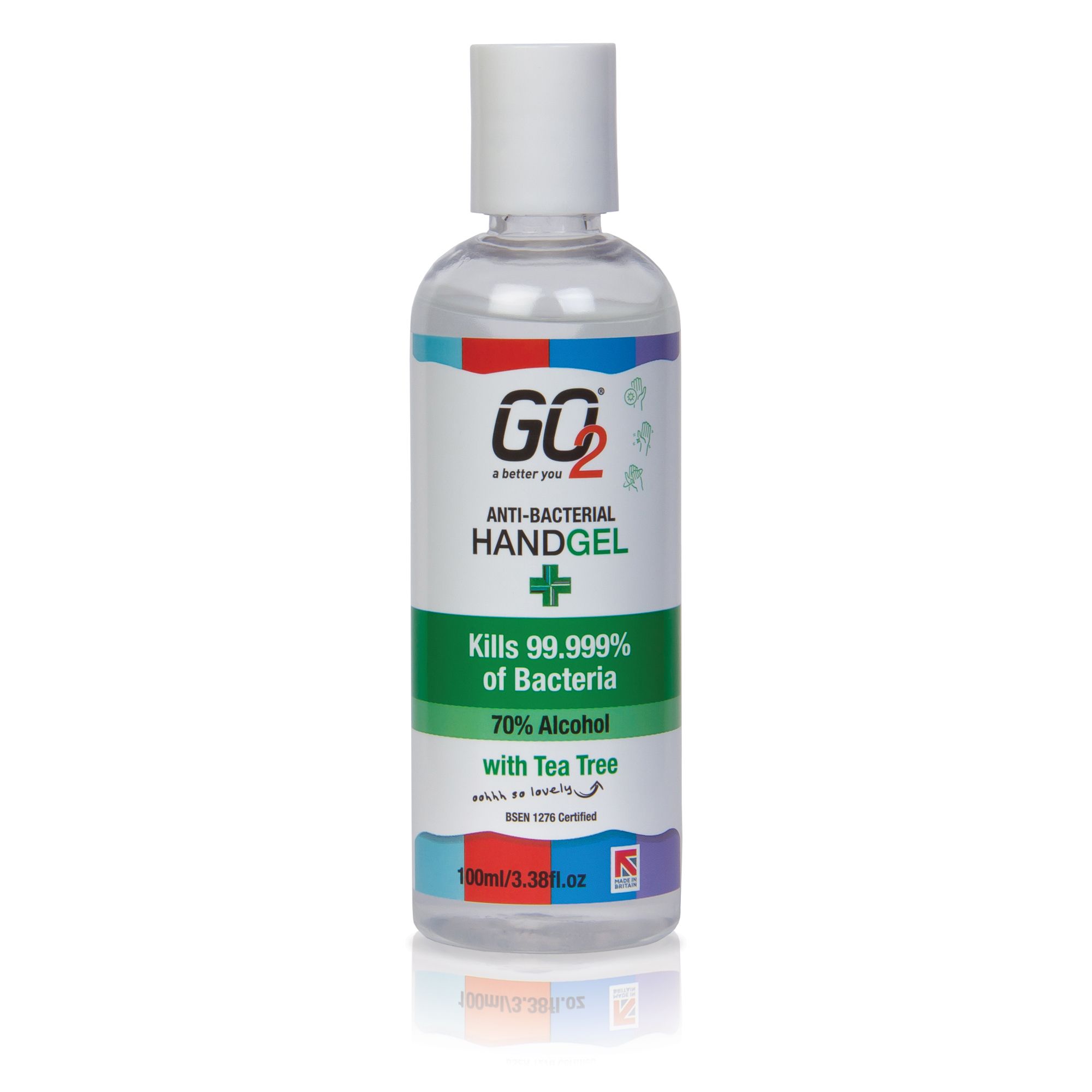 Go2 Alcohol Handgel Tea Tree Anti-Bacterial Hand Gel, 100Ml Price Comparisons | Compare The Build