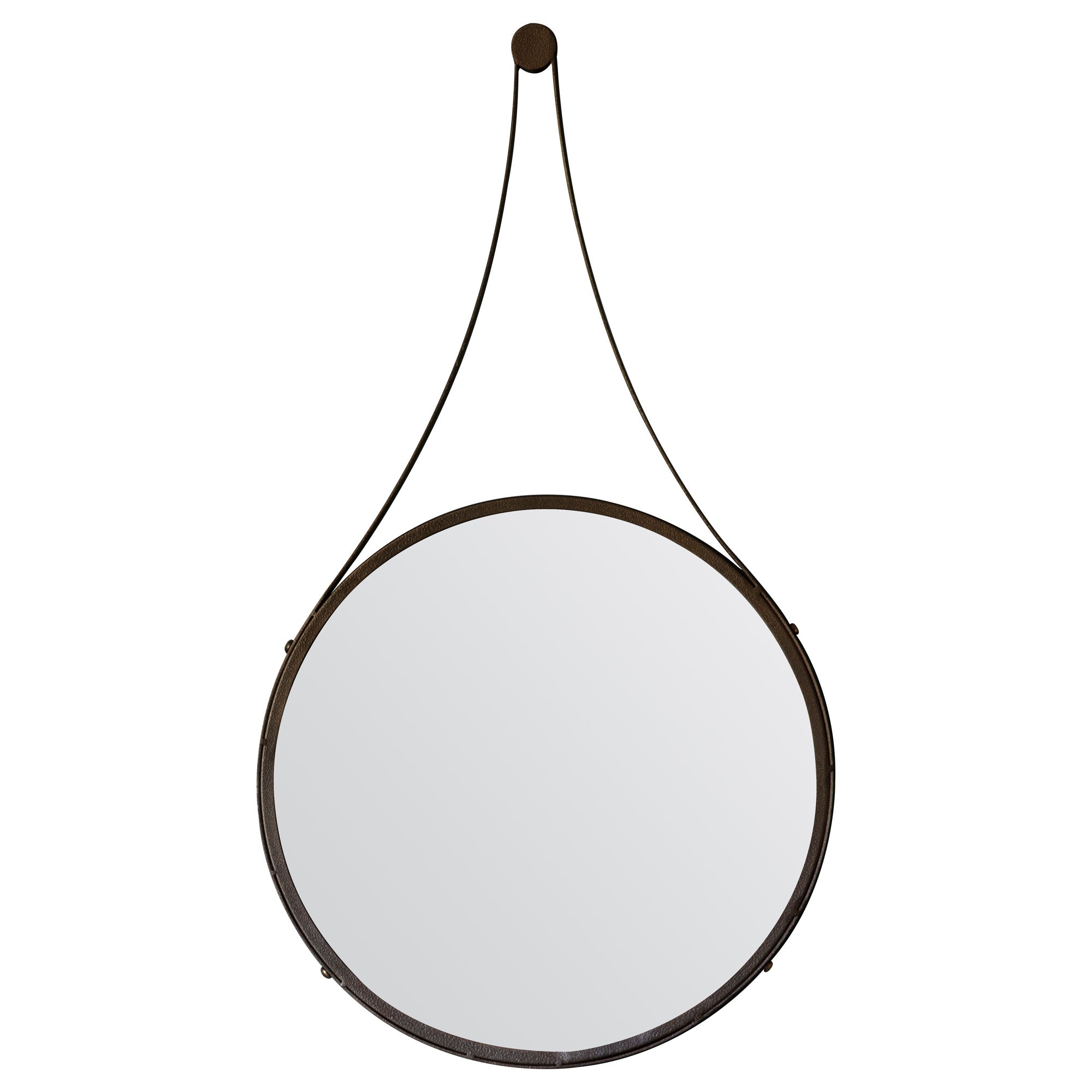 Alberton Round Wall Mirror, 51cm Brown Price Comparisons | Compare The Build